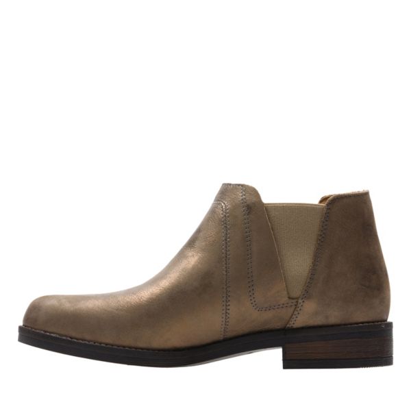 Clarks Womens Demi Beat Chelsea Boots Metal | UK-9063514